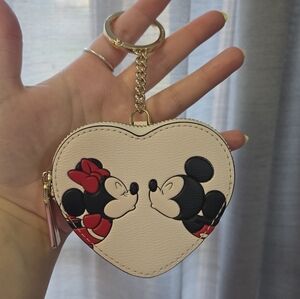 kate spade mickey and minnie heart coin purse bag charm